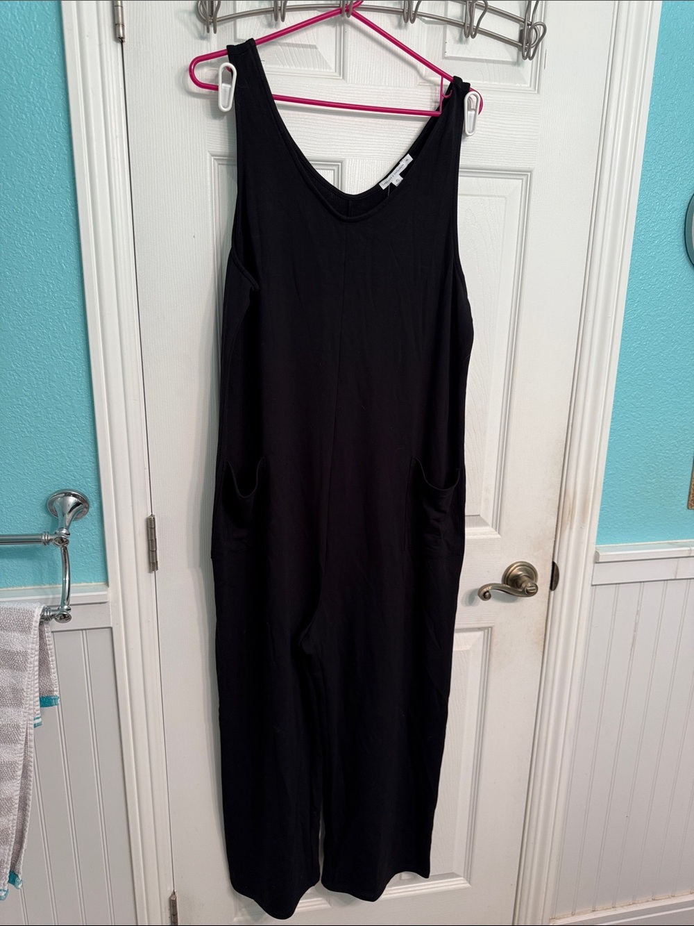 Threads 4 Thought Black Sleeveless Wide-Leg Jumpsuit